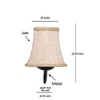 Devansh Black Wall Mounted Lamp With Beige Jute Shade