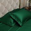 Stoa Paris Satin Pillow Covers,  Premium Plain Pillow Cover Set of 2, 68L x 45W cms - Emerald Green