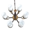 Eliante Chandelier, 6-Light Mild Steel Ceiling Fixture For Living Room, Modern Lighting