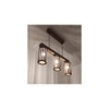 Casa 3 Series Brown Solid Wood Cluster Hanging Light