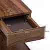 Barrow Solid Wood Bedside Table in Teak Finish