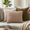 Moss Knit Cotton Knitted Decorative Stone Natural Cushion Cover 14 x 14 Inches