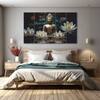 The Castle Decor Lord Buddha Wall Painting Wooden Framed Digital Painting 27x48 Inch (Style 2)