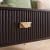 Velin Ridged Coffee Table with Drawer Black