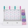 Pattern Dreams Bunk Bed  6X5 (Drawers On Wheels) In White Colour