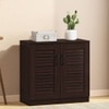 Bennis 9 Pair Shoe Rack in Dark Walnut Finish
