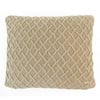 Crest Khaki Knitted Cushion Cover  16X16 Inches
