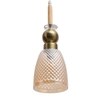 Eliante Glass Hanging Lights Mild Steel, Wood & Glass Material Antique, Brown & Champaign Finish