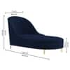 Alkano Velvet Chaise Lounger in Navy Blue Color