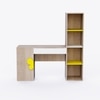 Joy Ride Study Table In White & Oak Colour