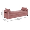 Jedlo Velvet 2 Seater Ottoman Bench  with Storage in Peach Color