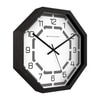 Octagonal Wooden Wall Clock with Bold Numbers