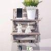 WOODENMOOD Rectangular Wall Rack