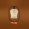 Devansh Multicolor Glass Wooden & Iron  Table Lamp -17 Inch Height  -Ae