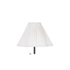 Caine Off White Fabric Floor Lamp with Black Iron Base