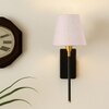 Devansh Metal Electric Wall Light in Black Colour with White Shade Count of 1 Light