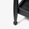 Archie Spindle Solid Wood Queen Non Storage Bed in Black Colour
