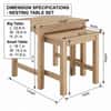 Wynmist Nesting Side Table Natural Mango Wood Top Light Wood Base