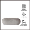Eliteelegance Wood Ottoman With Upholstery Non Storage Sofa In Grey Colour