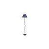 Anais Maroon Natural Fiber Floor Lamp with Black Iron Base