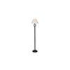 Ashanti Black Cotton Shade Floor Lamp