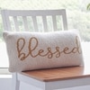 Blessed Knit Pillow Cover  Natural Mustard 16X24  Inches