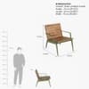 Chalet Teak Wood Lounge Chair in Olive Green Colour