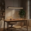 Slimline 48 Baton Brown Solid Wood Single Hanging Light