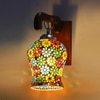 Devansh Solid Wood Electric Wall Light in Brown Colour with Multi Shade Count of 1 Light
