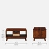 Joe Rectangular Solid Wood Coffee Table In Dual Tone Finish