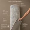 Blue Ivory Abstract Wool Silk Hand Tufted Area Rug for Living Room Bedroom 5x7