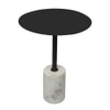Metalsmith Marble Side Table in Black Finish