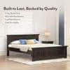 Alexandra Queen Size Bed Without Storage In Amber Walnut Finish