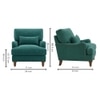 Dexter Boucle Fabric Lounge Chair in Green Colour