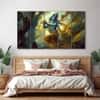 The Castle Decor Krishna Ji Wall Painting Wooden Framed 27x48 Inch (Style 1)