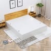 Hexa Engineered Wood Modern Queen Bed With Headboard With Storage In Frosty White And Giant Wood