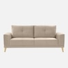 Nency Velvet 3 seater Sofa Cream