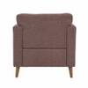 Wisdom Boucle Upholstered Lounge Chair Taupe Brown Colour