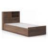 Amy Engineered Wood Single Size Box Storage Bed In Classic Walnut Finish