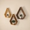 William Iii Diamond Shaped Set Of 3 Wooden Wall Shelves
