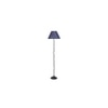 Kira Zig Zag Iron Floor lamp with Jute Conical Blue shade (Z41)
