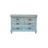 Neena Solid Wood Chest of 6 Drawers in Distressed Finish