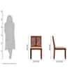 Elle Solid Shesham Wood 4 Seater Dining Set In Honey Oak Finish