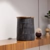 Ireka Homes Prakriti Acacia Wood Canister with Airtight Lid – Food Storage (5.5 x 5.5 x 7 in)