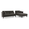 Lewis Sectional Sofa (Colour : Smoke Grey, Cushion : Hard, Seater : Right Aligned 3 Seater + Right Aligned Chaise)