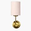 Devansh Metal Electric Wall Light in Gold Colour with White Shade Count of 1 Light