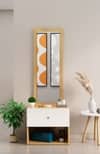 Hexa Red Engineered Wood Dressing Table in Giant Wood and Frosty White Colour
