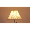 Ezra Off White Fabric Floor Lamp with Black Iron Base