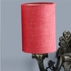 Devansh Metal Electric Wall Light in Antique Gold Colour with Pink Shade Count of 2 Lights