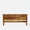 Zvya Solid Wood Queen  Size Upholstered Bed Without Storage (Provincial Teak Finish)